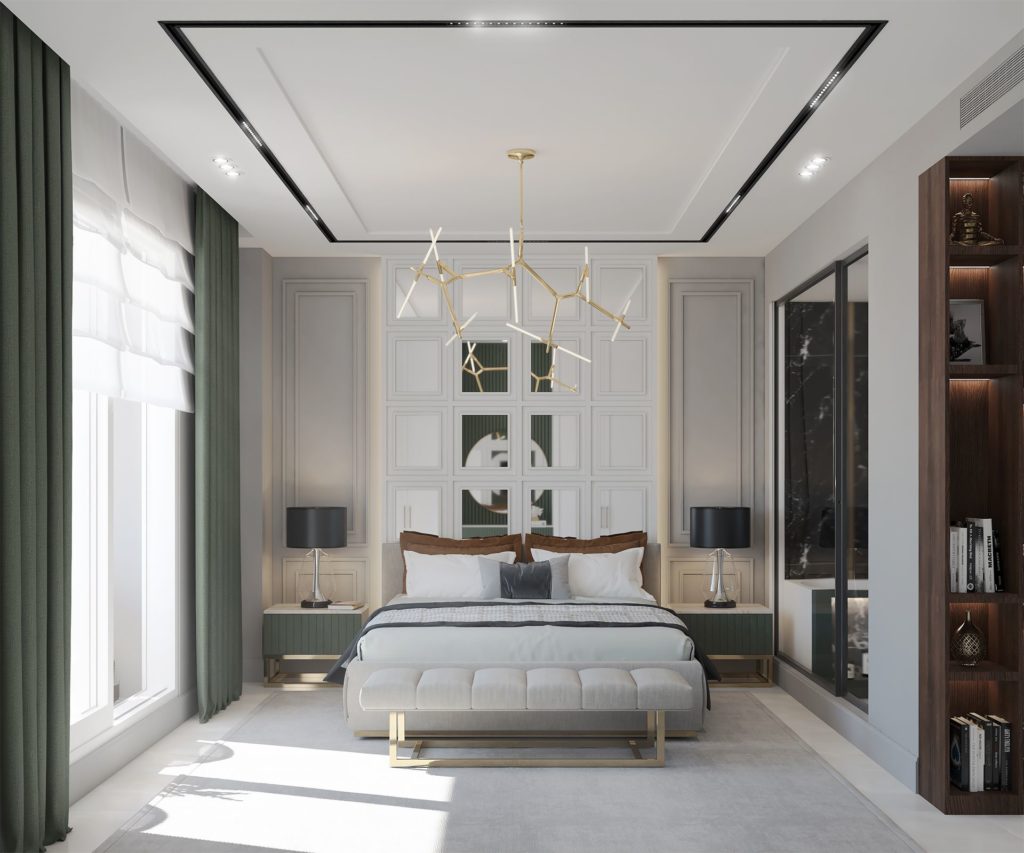 طراحی داخلی قیطریه اتاق خواب مستر به سبک نئوکلاسیک