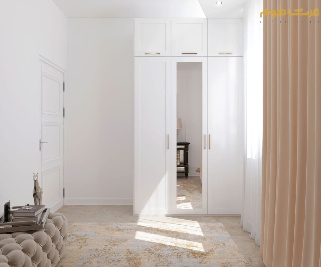 طراحی داخلی کمد اتاق مهمان نیروهوایی به سبک نئوکلاسیک