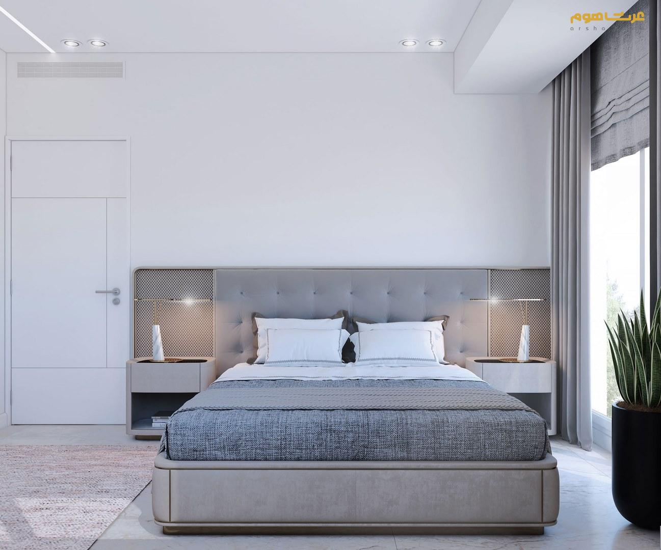 طراحی داخلی اتاق خواب مستر کاشانی مدرن